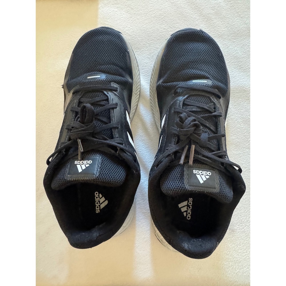 Adidas Runfalcon 2.0 Mens 7.5 Womens 8.5 Running Shoes Black White - Picture 3 of 5